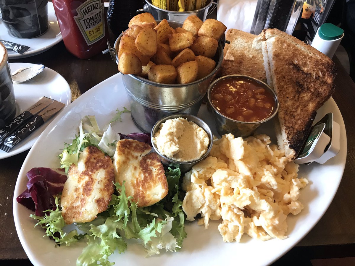 Wish I was tucking into this yummy #veggie breakfast from <a href="/TriBeCaGroupUK/">TriBeCa Bar & Grill</a> this morning, but #coffee will have to do #glasgowbrunch #brunch #glasgowfood #glasgowfoodie