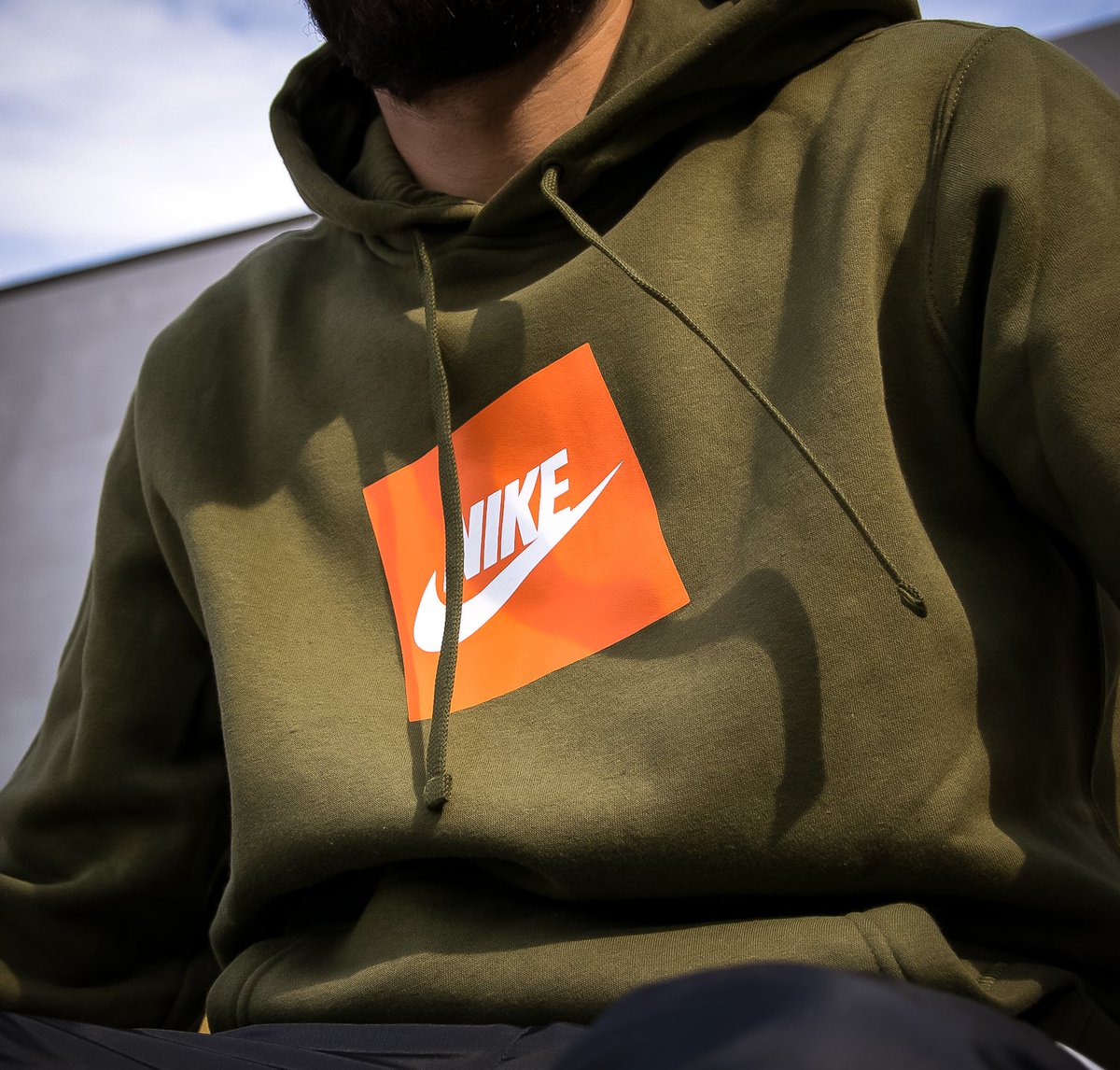 nike orange box hoodie