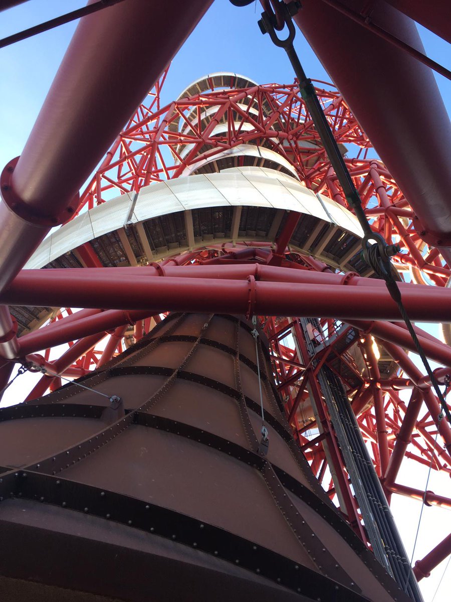 My start to the day involved a giant slide.. @AMOrbit #ridetheslide #terrifying