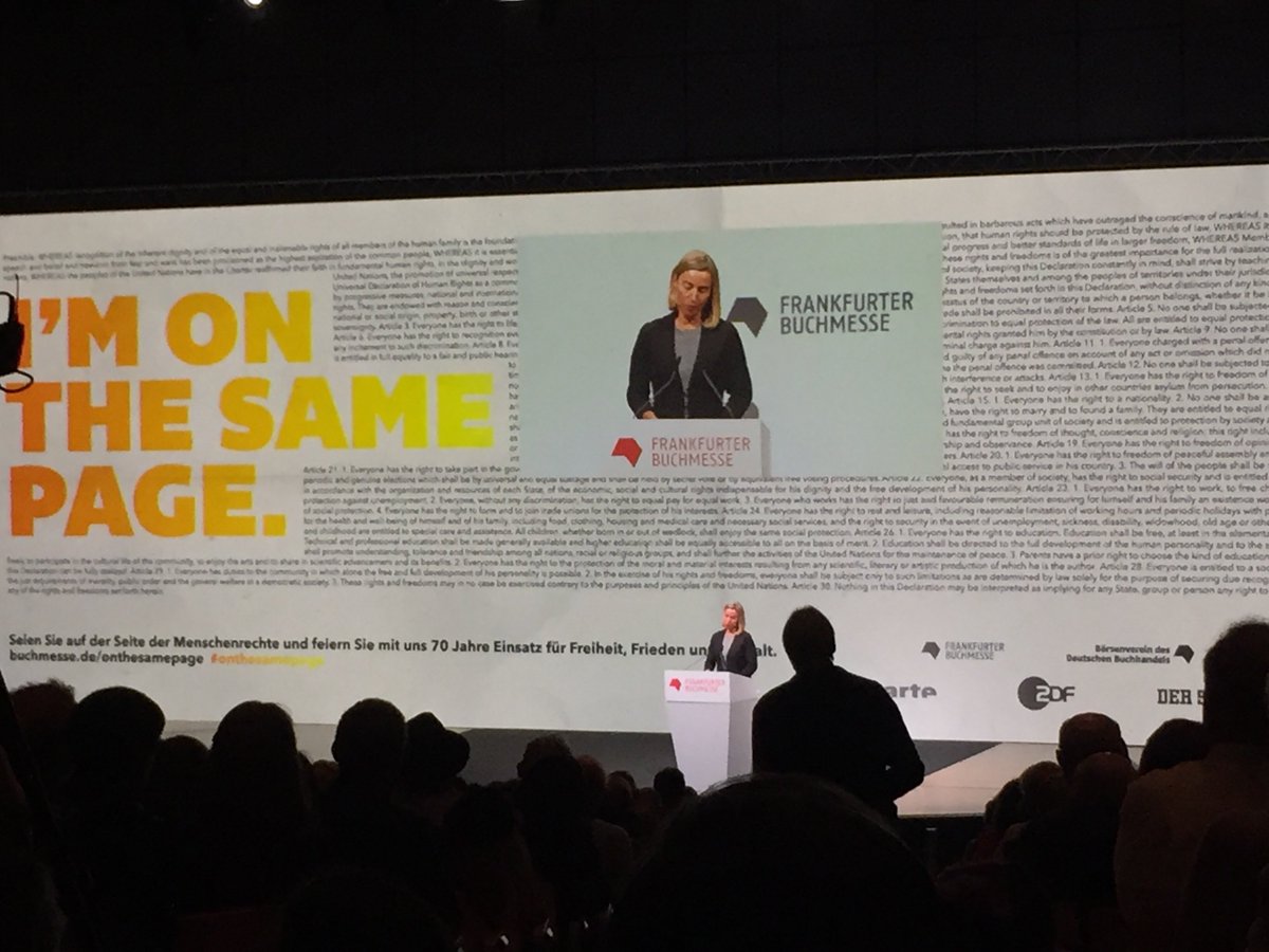varehsa's tweet photo. Spannende Impulse bei der Eröffnung der #Buchmesse unter dem Motto #Menschenrechte #onthesamepage https://t.co/LCBxjtTaN0