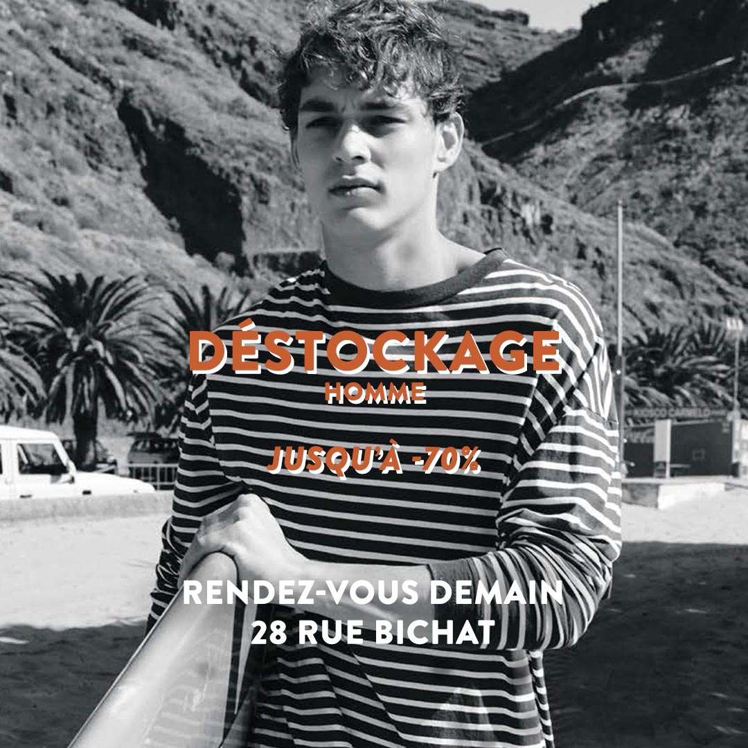 Rendez-vous demain pour le grand déstocke homme ! Plus de 3000 pièces jusqu'à -70% ! >bit.ly/2RBTGif