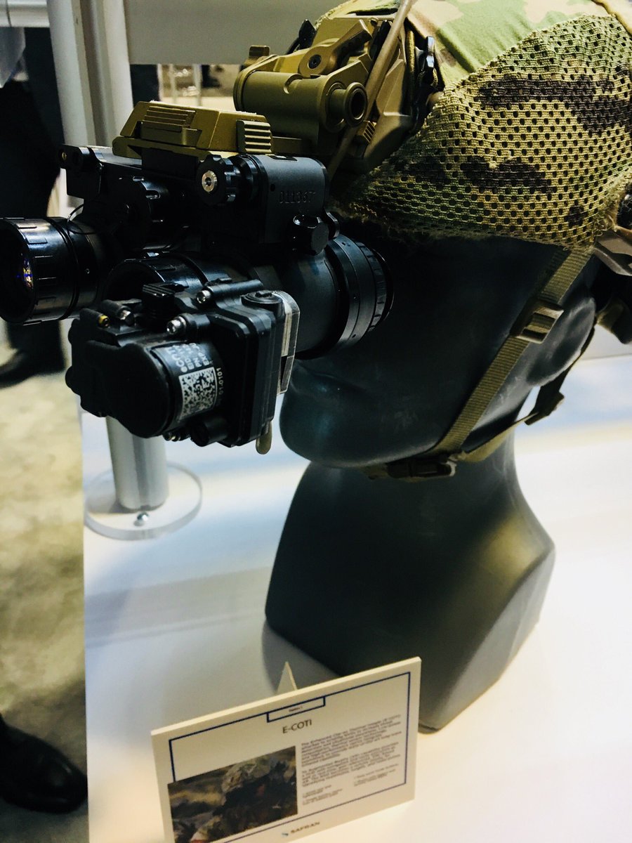 SafranUSA's tweet photo. The Enhanced Clip-on Thermal Imager #ecoti by @SafranElecDef co. #Optics1 attaches to existing night vision devices to increase threat detection &amp; situational awareness. It’s on display at #AUSA2018 - booth 1405 https://t.co/aVy792GlSH