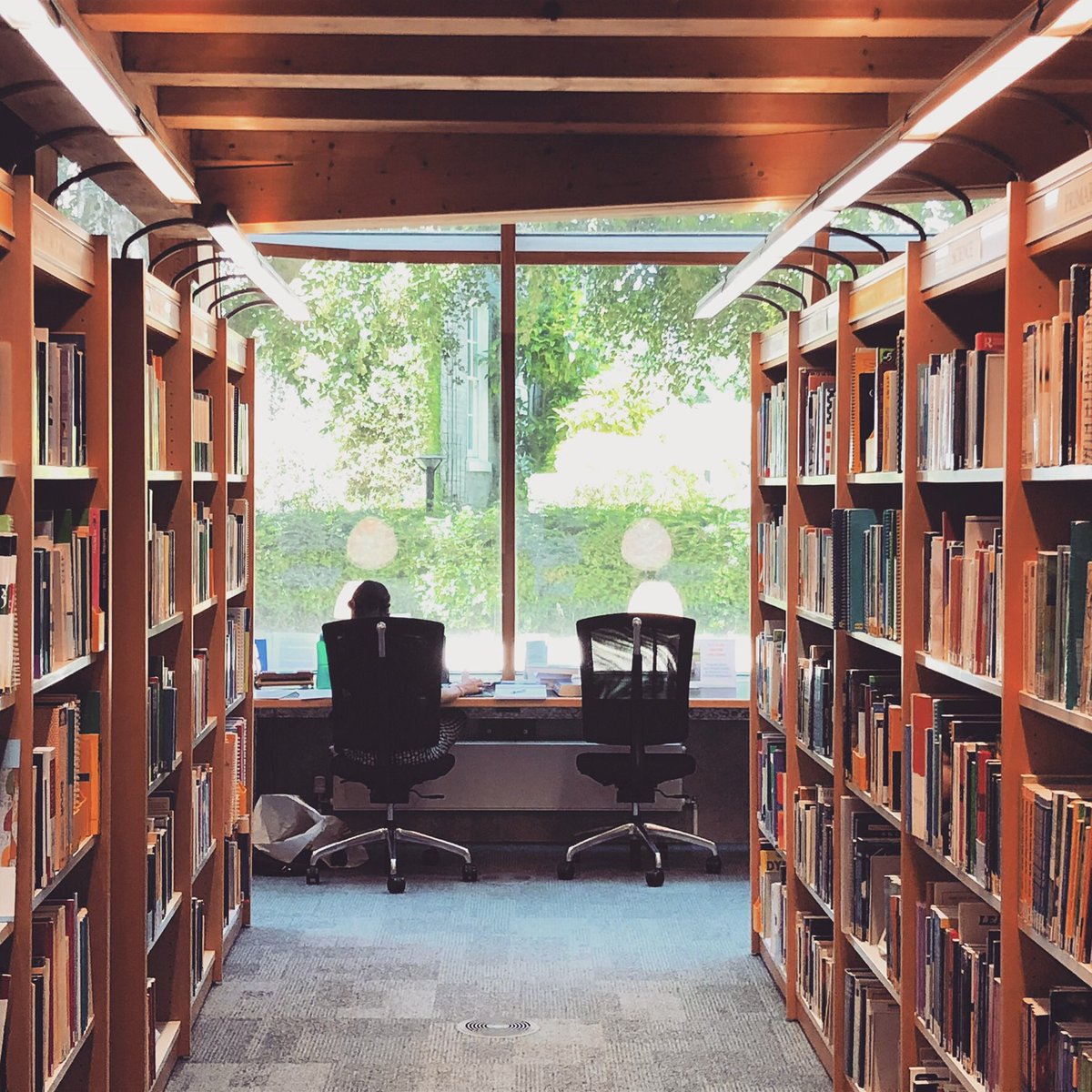 CamEdFac's tweet photo. @BBCRadio4 Don’t get our students started on their beloved @edfaclib. Cushions, children’s lit, every education text you might want, peaceful green views in the middle of busy #Cambridge - and friendly librarians with a wicked sense of humour. What more could you ask? https://t.co/B4UREvNlIo