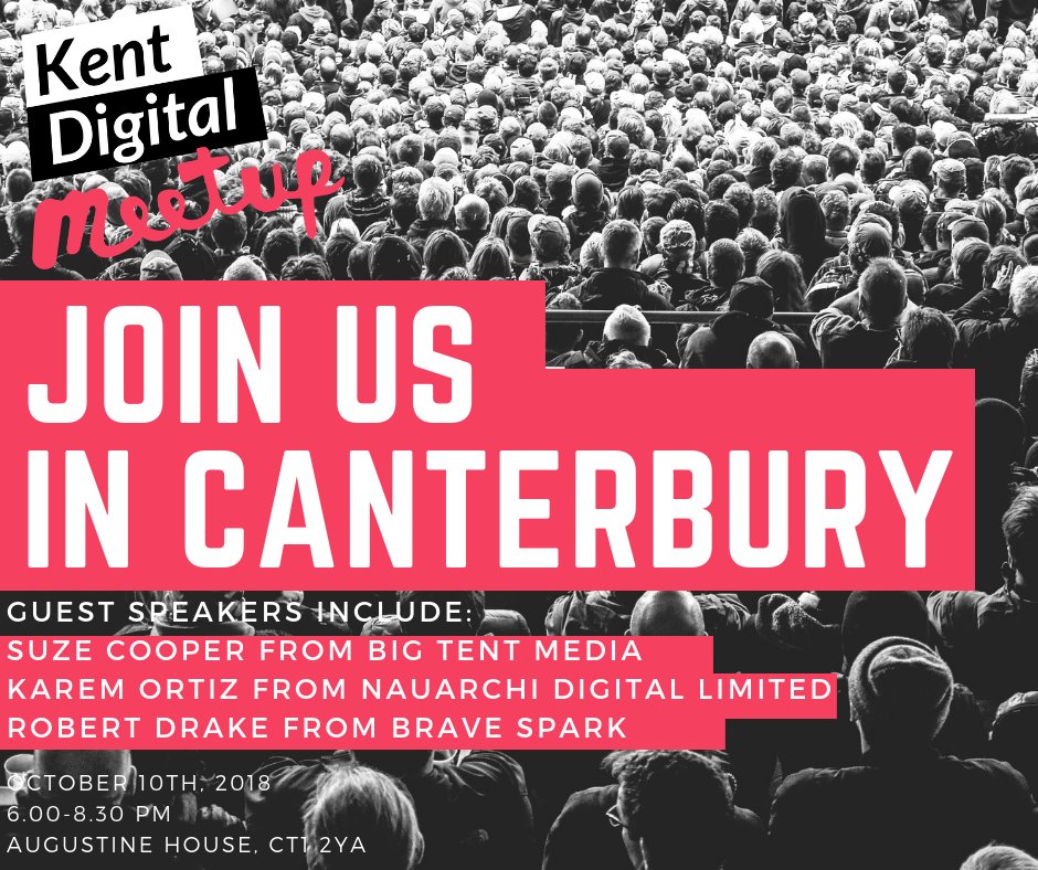 Still time to RSVP to tomorrow's bumper edition of #KDM Canterbury, where we'll have 3 fab speakers and a beautiful sunny terrace!
Sign up here ow.ly/jaqi50jmJjP