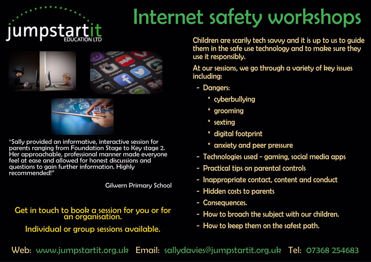JumpstartSally's tweet image. A couple of the latest ads. Always appreciate a like or a retweet :) Get in touch if these are of interest to you and book me in #OnlineSafety #AdultTutoring #eSafety #ITskills #ITtutor #Learning
