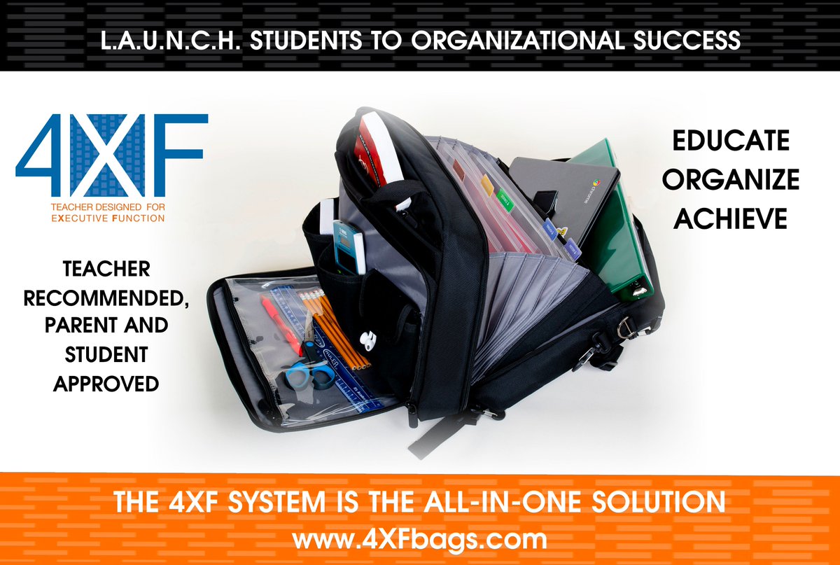 KnowledgeGain's tweet image. Are you organized? Are your students organized?... Check us out! If you don't love the student organization system, we will refund your money! 4xfbags.com | #4xfbags