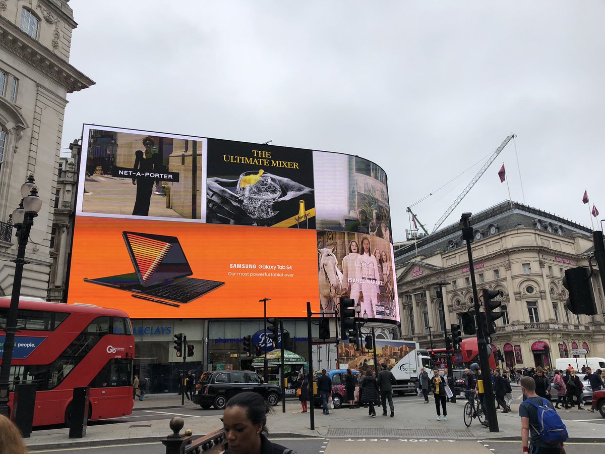 gotgotneed's tweet image. Adam recently directed five ads for the launch of the new #SamsungTabS4 and #SamsungGalaxyWatch for the "small screen". Great to see the campaign on London's pretty big screen. @SamsungUK