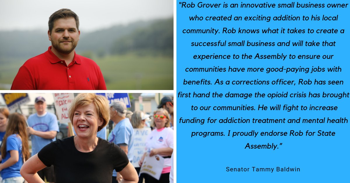 Grover4Assembly's tweet image. Following her first debate, I'm proud to announce that OUR campaign has been endorsed by Senator Tammy Baldwin! 

Having Tammy on our team is huge; we need to get the entire 92nd on board. With only four weeks until election day, can you chip in $4 today?
 secure.actblue.com/donate/tammyfo…
