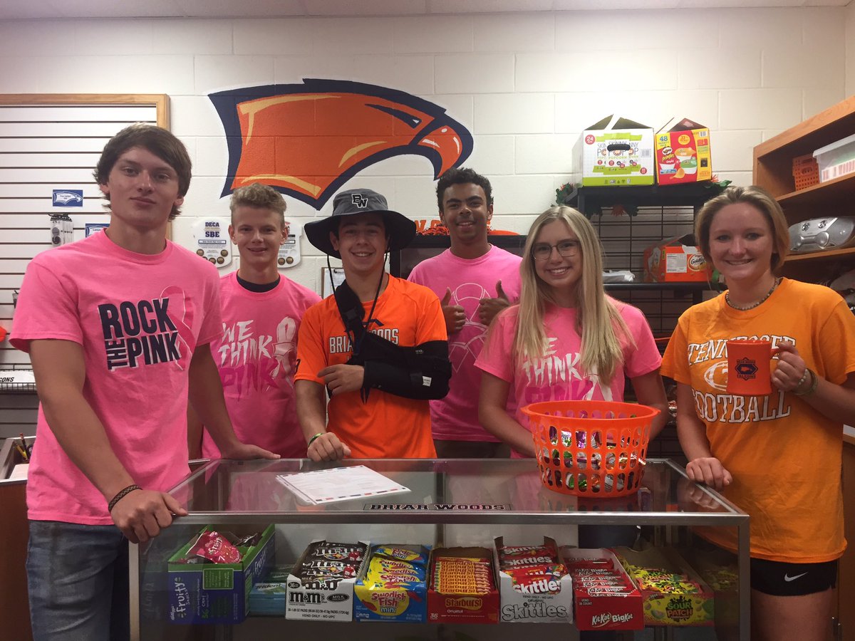 💗PINK WEEK💗

We Think Pink!
Pink Out 
October 12th 
During School &amp; at the Home Football Game 

Get Your Shirts 👚 at the School Store 
$10 - Short Sleeve
$15 - Long Sleeve 

While Supplies Last