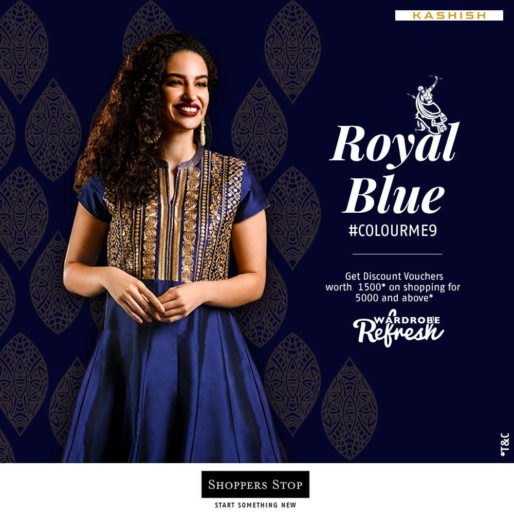 shoppersstop's tweet photo. Navratri is here and we are so excited! Refresh your wardrobe and send us boomerangs or selfies in your outfit of the day in tomorrow's colour and the best ones will be shared on our page! #ColourMe9 #WardrobeRefreshWithSS #Navratri https://t.co/XoxydhDolG