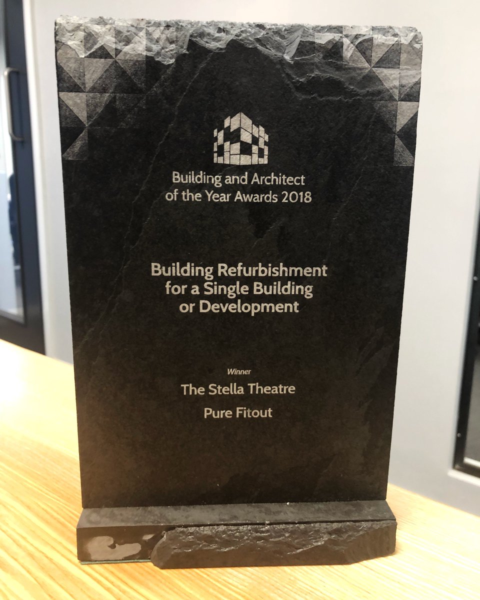 First award of many 🏆
.
#buildingoftheyearie #purefitout #winning