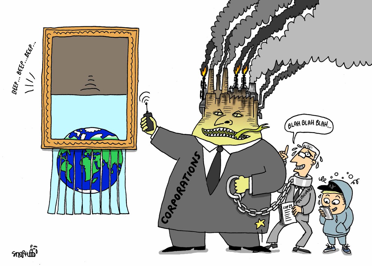 Corporations and the future of our planet ...  #Banksy #Banksyauction #banksysothebys #GlobalWarming #climatechange #ClimateAction #climate #climategovernance @PravitR @EdwinWiek @Cartoon4sale @CartooningPeace @cartoonmovement @PatChappatte @veen_th