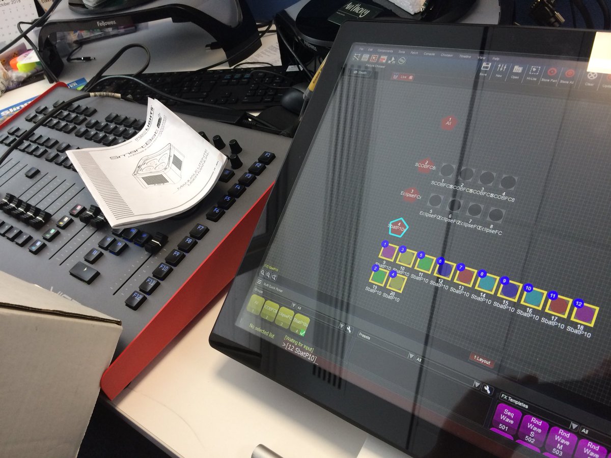 Testing out a bit of lighting today, the office has never looked so colourful #lighting #prolights #musiclights #vista3 #chromaq