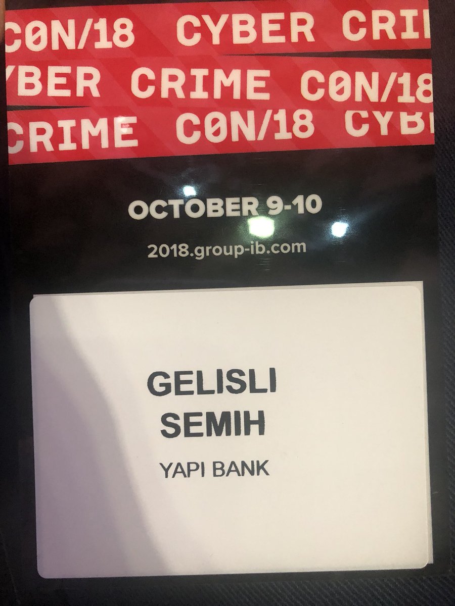 sgelisli's tweet photo. #CyberCrimeCon #GroupIB https://t.co/FEspALVRKS