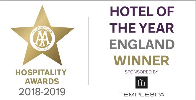 Rather liking this NEW logo from <a href="/TheAA_UK/">The AA</a>  #AAHospitalityAwards for Hotel of the year for England