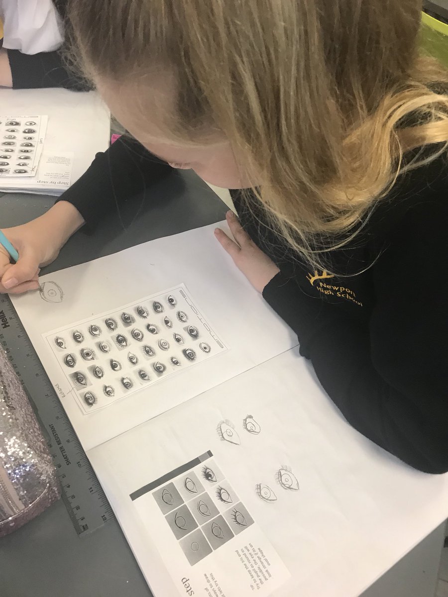 Yr7NewportHigh's tweet photo. Practising drawing eyes in 7JA @NewportH as part of our Portrait Project this term. Lots of artistic talent 👀 https://t.co/9x53xSWjKk