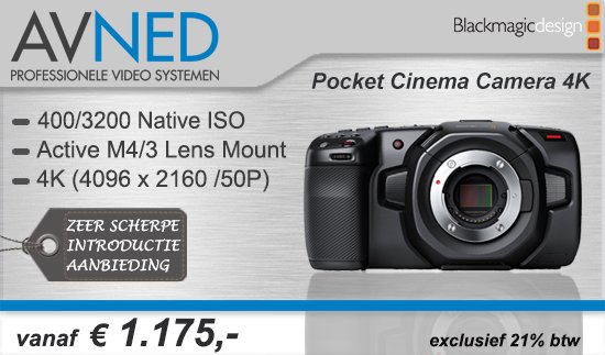 AVNed's tweet photo. In de nieuwsbrief van deze week: de introductie van de Pocket Cinema Camera 4K van Blackmagic Design. De laatste technologie in een handzaam formaat. Kijk voor de mogelijkheden op onderstaande link;
https://t.co/YpBygg5DCX https://t.co/DKCaQopZRZ
