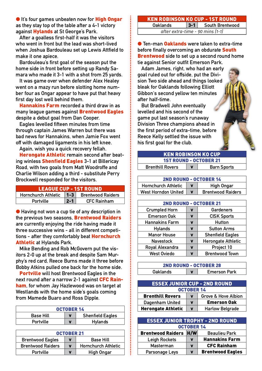 BrentwoodSunLge's tweet photo. So we begin again - albeit a month late. Retweets, etc, would be nice #BSL #Sundayfootball #roundup #essexfootball https://t.co/NkAakLc2wn