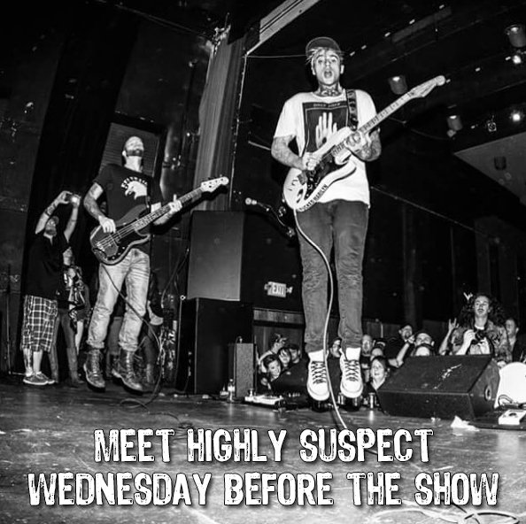 rodryanshow's tweet photo. RT To Win a Pair of Tix WITH Meet N Greets for @Highly_Suspect TOMORROW night @HOBHouston!! https://t.co/7TlQclcMS3