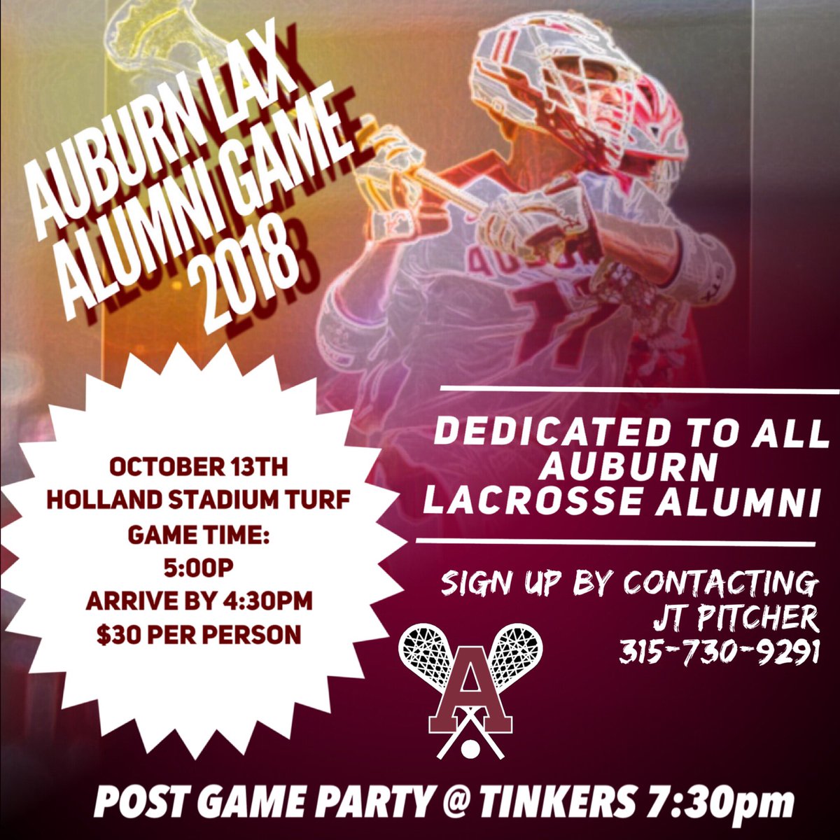 Alumni Game is 4 days away! Food and drinks for Alums at Tinkers following the game. Please register if you haven’t already.