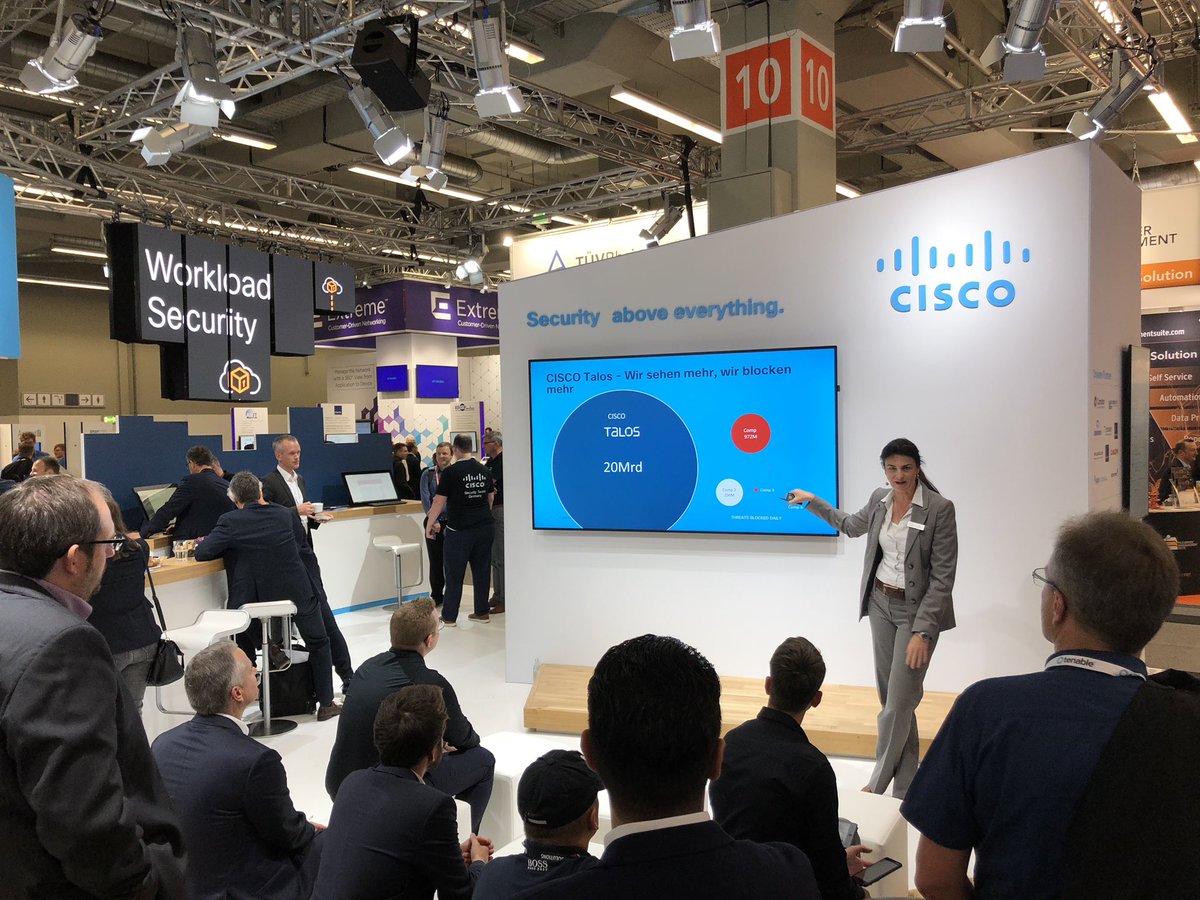 Cisco_ITSA's tweet photo. #ciscoitsa Jetzt spricht Sylke Baumann über Threat Intelligence auf der #itsa. Halle 10.0, Stand 410. https://t.co/AF3hBUuccj