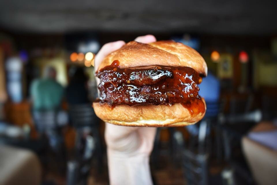 #TuesdayThoughts what’s for lunch? #SmokedMeatloaf stuffed with Gouda &amp; Virginia ham