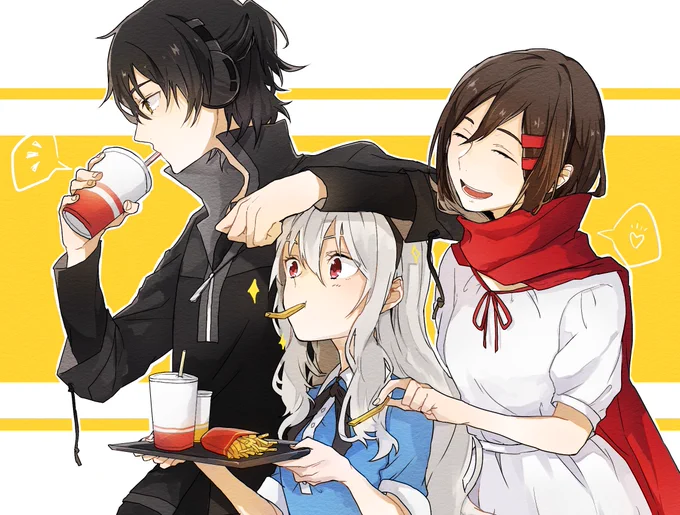 この3人で仲良く遊びにいって欲しい 