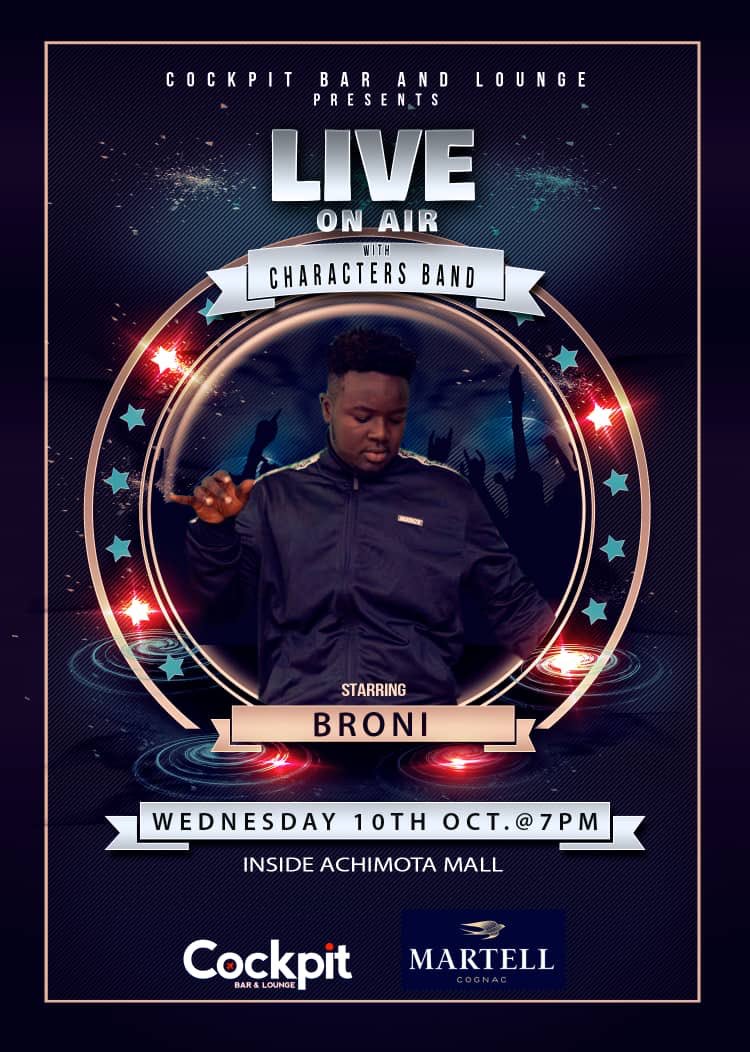 bronilive's tweet photo. I would be live at Cockpit Bar and Lounge on Wednesday. Come through and experience my music #Bronilive https://t.co/92Ycys3v0c