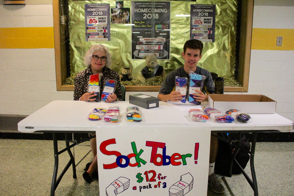 UA_Schools's tweet photo. @socktober2k18 and funky socks are back at @ua_highschool! @ibuahs students are selling packs of colorful, fun socks on Tuesdays and Thursdays during the lunch hours and online at https://t.co/54rq4qGRzH. #ServeLeadSucceed https://t.co/d35nBbCmwi