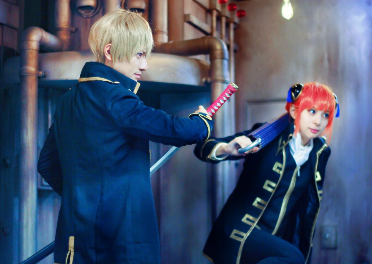 Sol 銀魂 動乱篇 お互いを邪魔しつつ共闘する様なイメージで撮影しました 沖田総悟 ソル 神楽 梨鳴 撮影 バンバンさん 銀魂コスプレ 真選組動乱篇