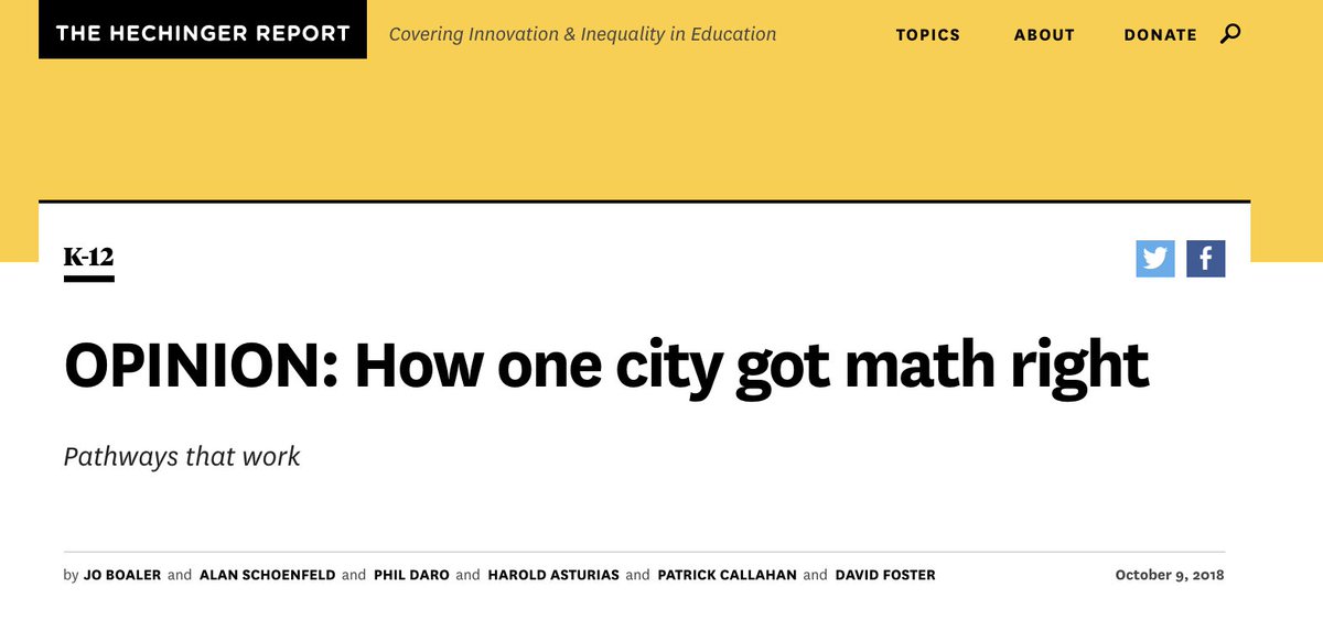 6 mathematicians co-sign a letter supporting SFUSD's de-tracking initiative - algebra failure rates fell from 40% to 8% when advanced classes before 11th grade were removed, and algebra moved back to 9th grade: hechingerreport.org/opinion-how-on…