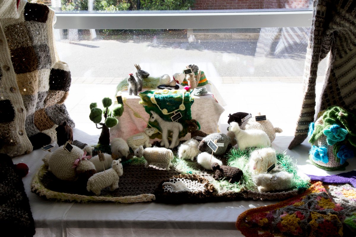 HarperAdamsUni's tweet image. For #woolweek we have the Stafford Spinners in Faccenda until 3pm showing off many wonderful things that can be made with wool! Don&apos;t forget to wear something woolly tomorrow and come along for a photo at lunch time (main building). #nationalwoolweek @Campaignforwool