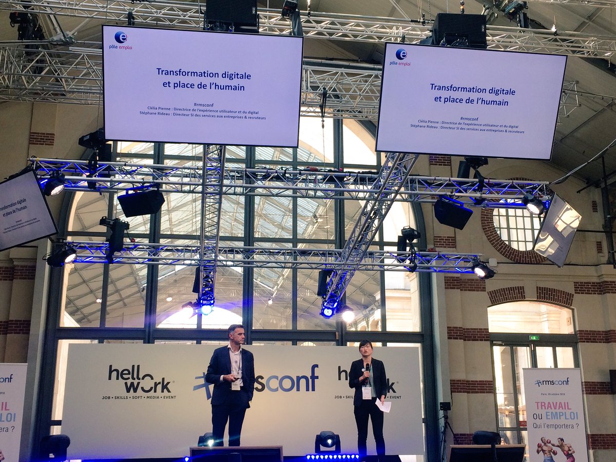 #rmsconf #breakingnews la révolution du digitale est avant tout humaine ! Des exemples : une révolution RH, une formation autonome, la fin d'un parcours pro linéaire