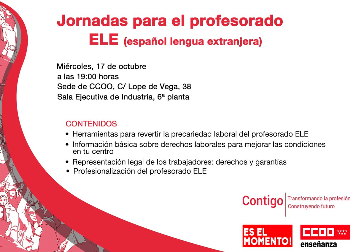 Encuentro muy necesario para el profesorado de ELE en Madrid. Allí nos vemos.