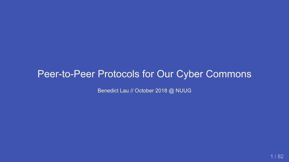 LauBenedict's tweet image. Presenting at NUUG.no in a couple hours about @getaether #cjdns @guifinet @IPFSbot #scuttlebutt #yggdrasil and how protocols embed politics in relation to our cyber commons:
💻 live.deprecated.systems/presentation.h…
📽️ nuug.no/aktiviteter/20…