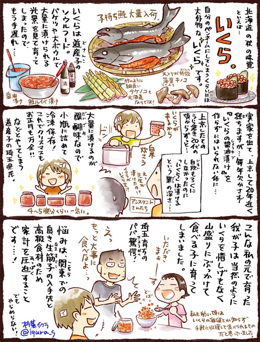 マツコの知らない世界で北海道物産展の世界やってるので、昨年描かせていただいた、いくらを。 