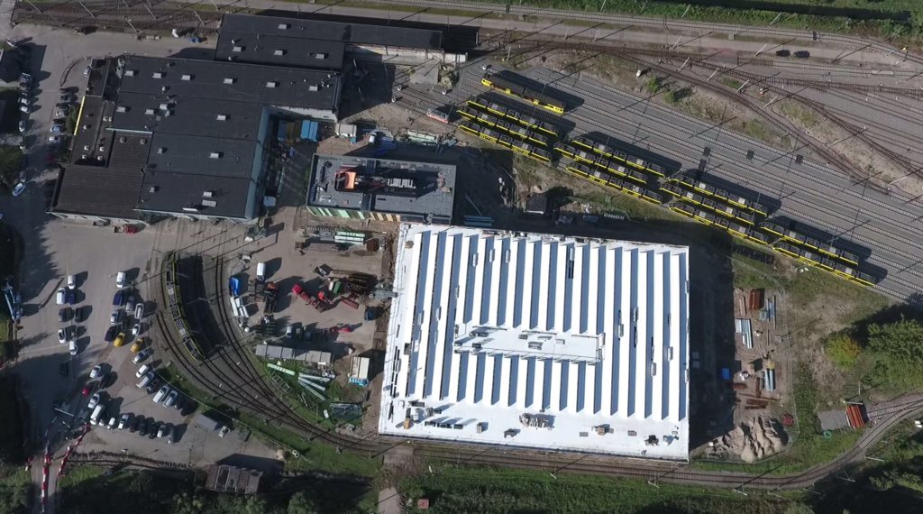 Sneak preview van de nieuwste drone video bouw nieuwe tram remise. Binnenkort meer!
