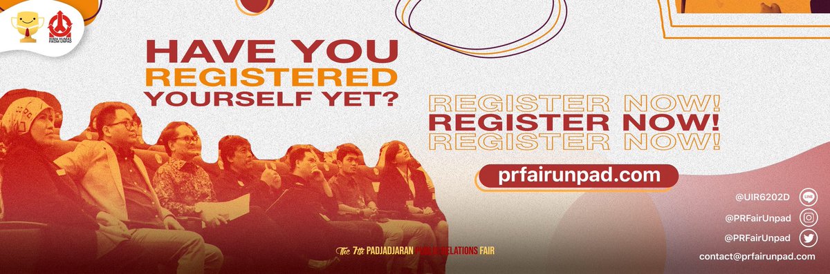 Have you registered yourself for The 7th Padjadjaran PR Fair?

For further information, you could check it through our website at prfairunpad.com

—
#BreakingTheBarriers
#ContributionToBuildAGreaterNation
#The7thPadjadjaranPRFair