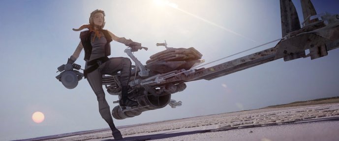 sw_holocron's tweet image. Rey concept art by Yanick Dusseault