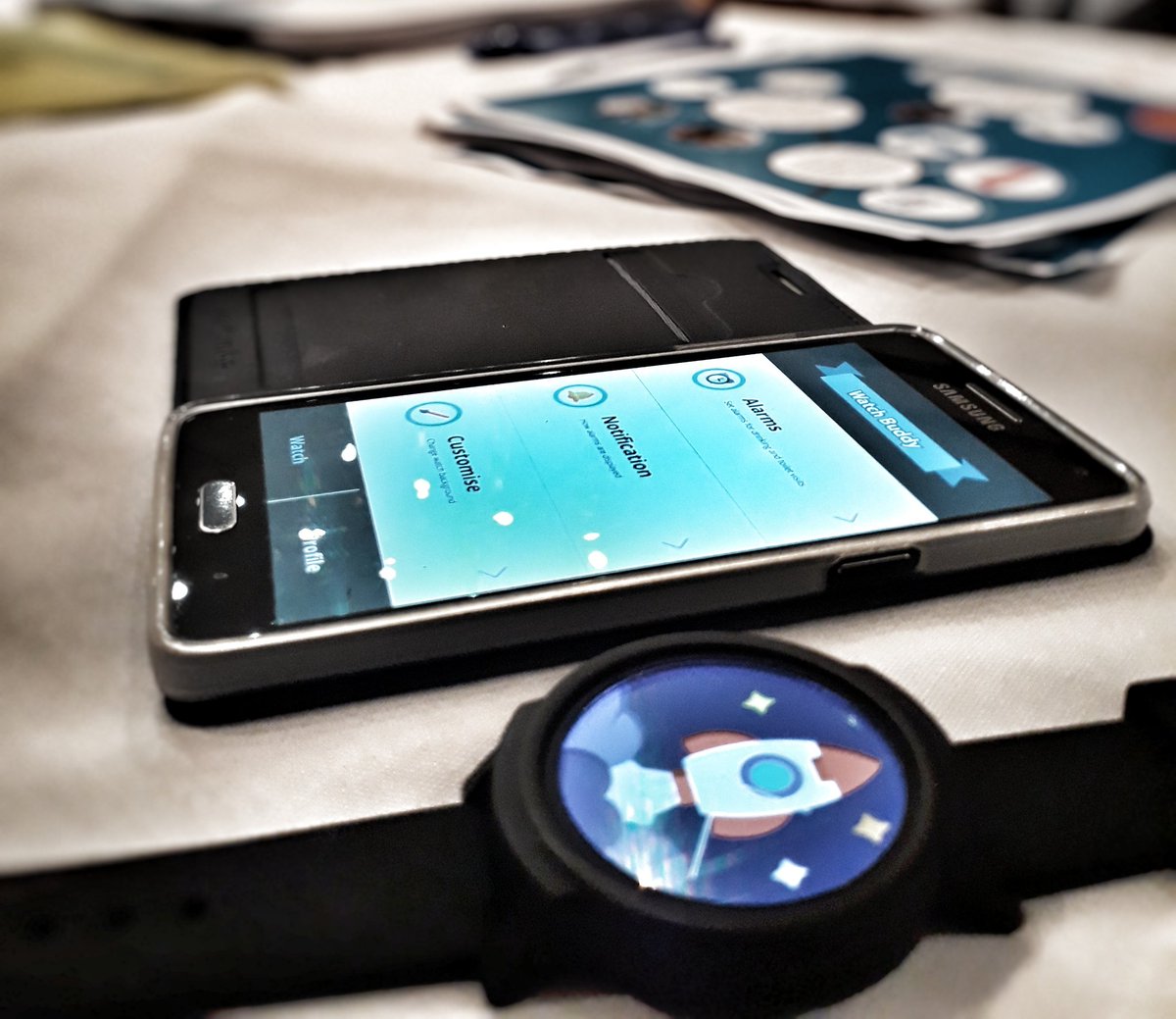 PeteCulmer's tweet photo. Lunchtime crowds approaching with IMPRESS @ #ERICconf2018 Come to see and try our Kid's Wearable Tech Smart-Watch! Developed with @EatFishDesign and  @TITCHinnovate #kidstoilettalk @surgicalMIC @bristoluni #continence https://t.co/bJisNe0D1a