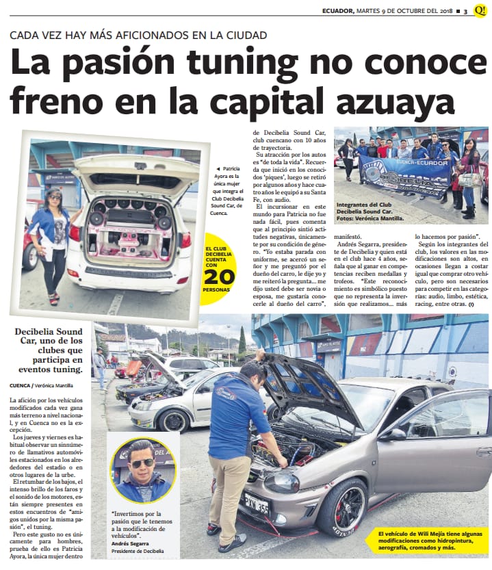 andres5493's tweet photo. Exlente nota...gracias #DiarioQué @vero_mantilla @decibeliasoundcar #decibelia https://t.co/7gmwIqU354