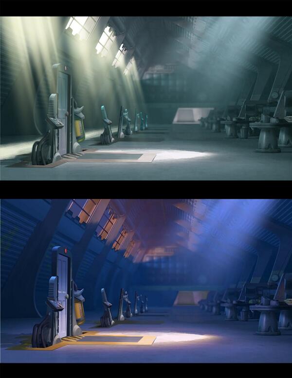 菊にぃ 液タブ故障中 Auf Twitter モンスターズインクの背景模写 アレンジ T Co Qbo3pc9jsz Twitter