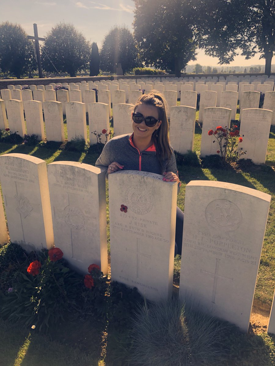 MissACRisk's tweet photo. Honoured to have had the opportunity to go and place a poppy at my Great Great Uncle’s grave. https://t.co/zZ0UrLJx6j