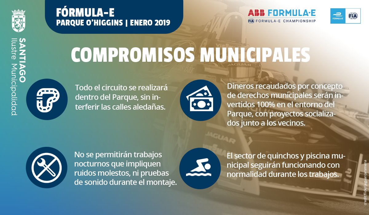 AlessandriFelip's tweet photo. Con información, voluntad y trabajando juntos, se puede compatibilizar un evento de talla mundial con el normal funcionamiento de la ciudad. Por eso, el 2019 la #FormulaE  se realizará dentro del Parque O´Higgins, y dejará importantes beneficios para sus vecinos https://t.co/hhD6Fgxr0I