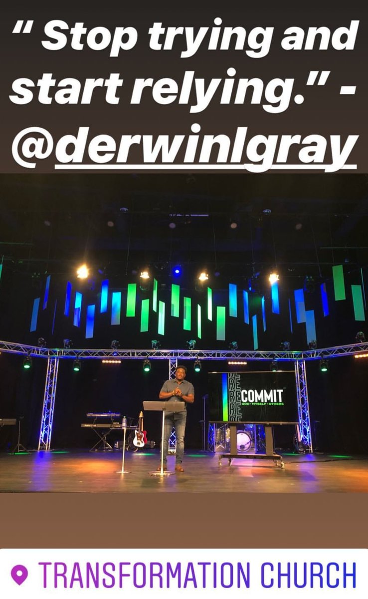 DerwinLGray's tweet photo. Following Jesus is not about trying, but relying on Christ.

🚨 Watch Sunday's Sermon, "Recommit 2 Margin." #TCRecommit 

https://t.co/y9T1LdrPvG https://t.co/TkOLQDP97t