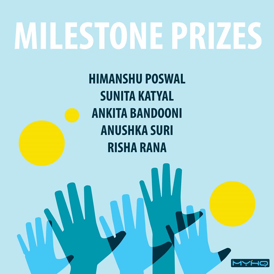 We just couldn't let some of you go empty handed. We have Milestone Rewards for the great performers :
Himanshu Poswal 
Sunita Katyal
Ankita Badooni
Anushka Suri
Risha Rana
Thank you so so much to all of you for taking part in #workwithaview contest