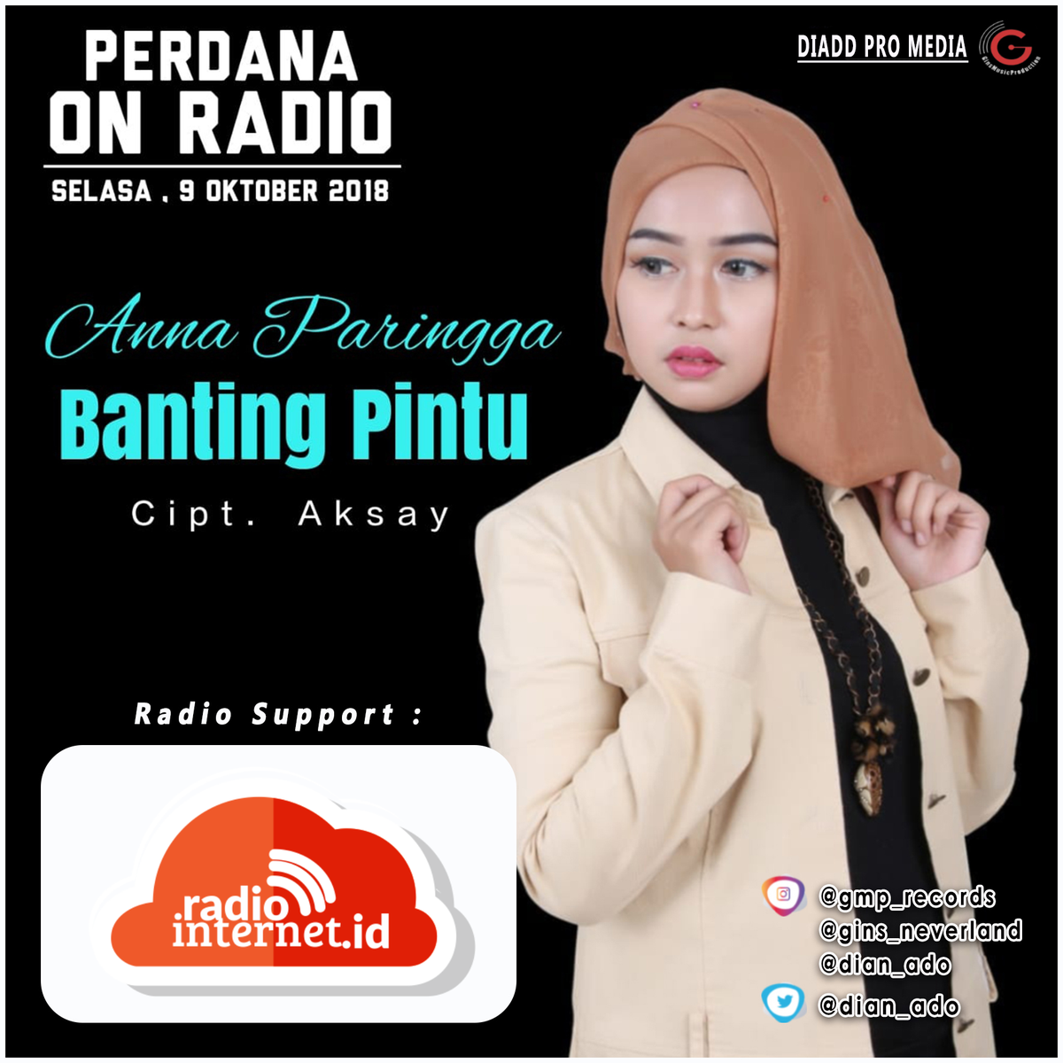 saatnya #pemutaranserentak ANNA PARINGGA - BANTING PINTU  cc. <a href="/dian_ado/">Dian Ado</a> <a href="/gmp_records/">GoldMicProductions</a>  @gins_neverland #BANTINGPINTUANNAPARINGGA