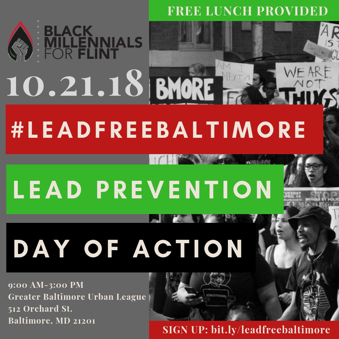 ThursdayNtwk's tweet photo. Thursday Network is happy to announce our partnership with @BM4Flint during Lead Prevention Week. Mark your calendars and join us in Baltimore on October 21 for #LeadFreeBaltimore Day of Action. 

Sign up today https://t.co/BDk6aS4Dg0 https://t.co/3xkvLVEbou