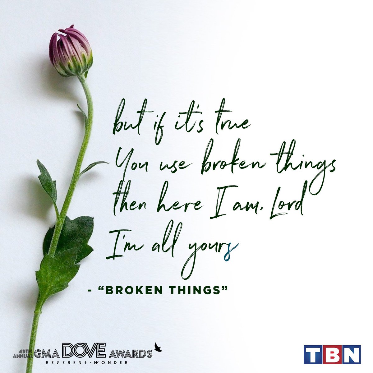 TBN's tweet image. #lyricsoftheday #doveawards #matthewwest @GMADoveAwards