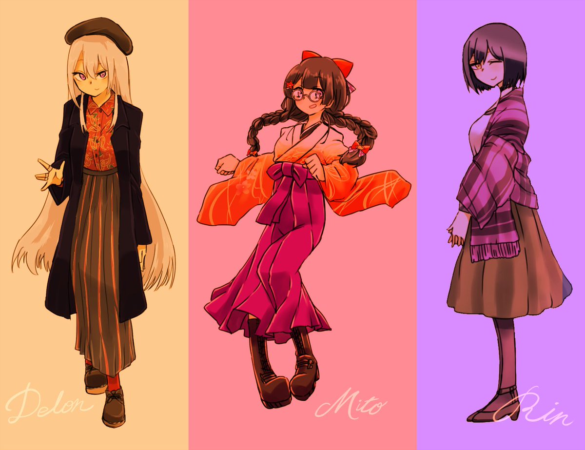 痛恨 にじそb En Twitter 私 魔女のキキ これはせっかくなので秋服jk組を並べたもの